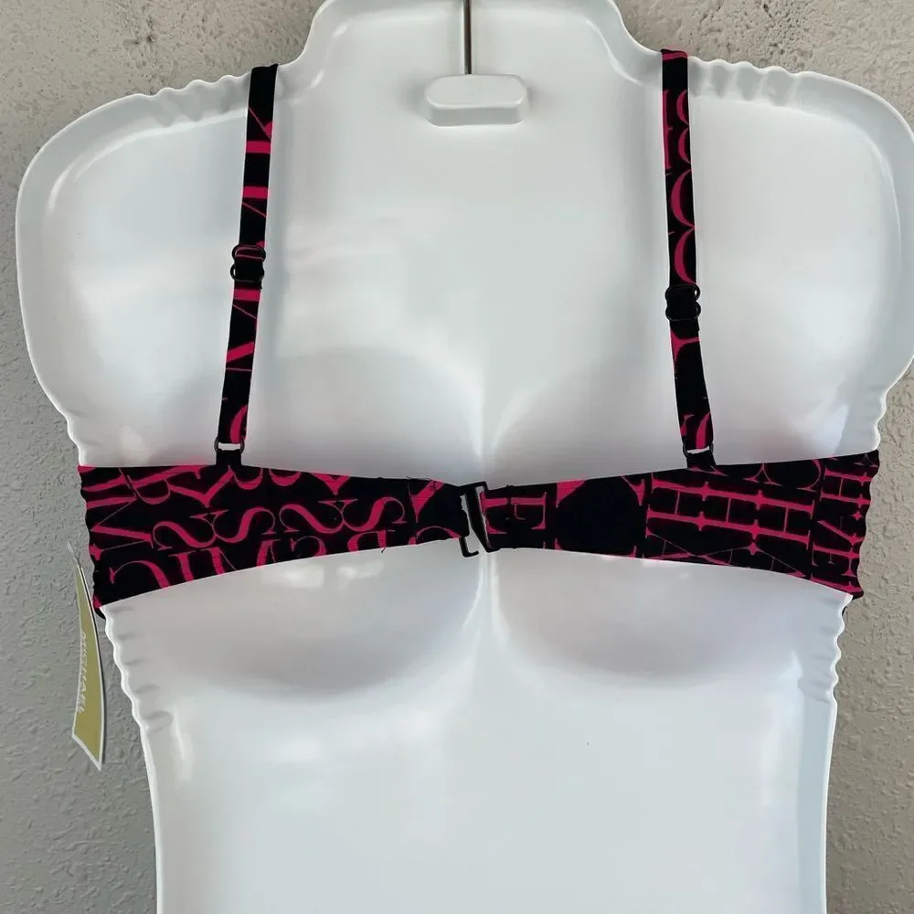 NWT MICHAEL Michael Kors Neon Pink Spring 2020 Bikini & Matching Bottoms Size M